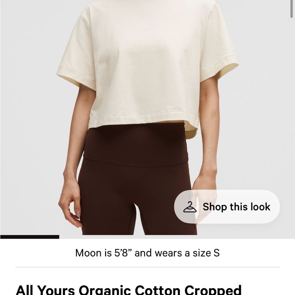 lululemon athletica Cream Crop Top